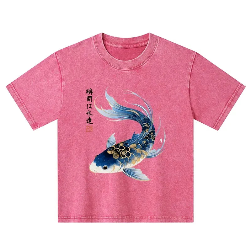 Japanese Koi Kids Shirt for Vacation