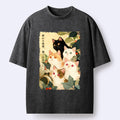 Kyoto-Lion Cats Under The Leave Washed T-Shirt
