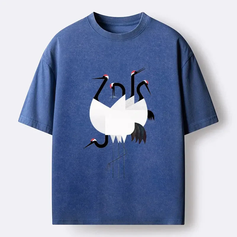 Minimal Crane T-Shirt for Summer