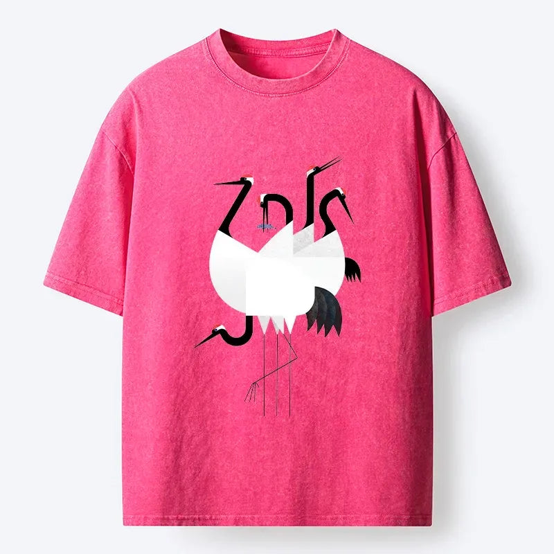 Minimal Crane T-Shirt for Summer