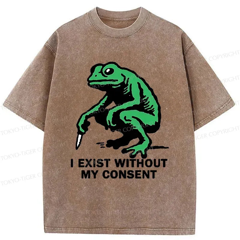 Kyoto-Lion Dangerous Frog Japan Washed T-Shirt