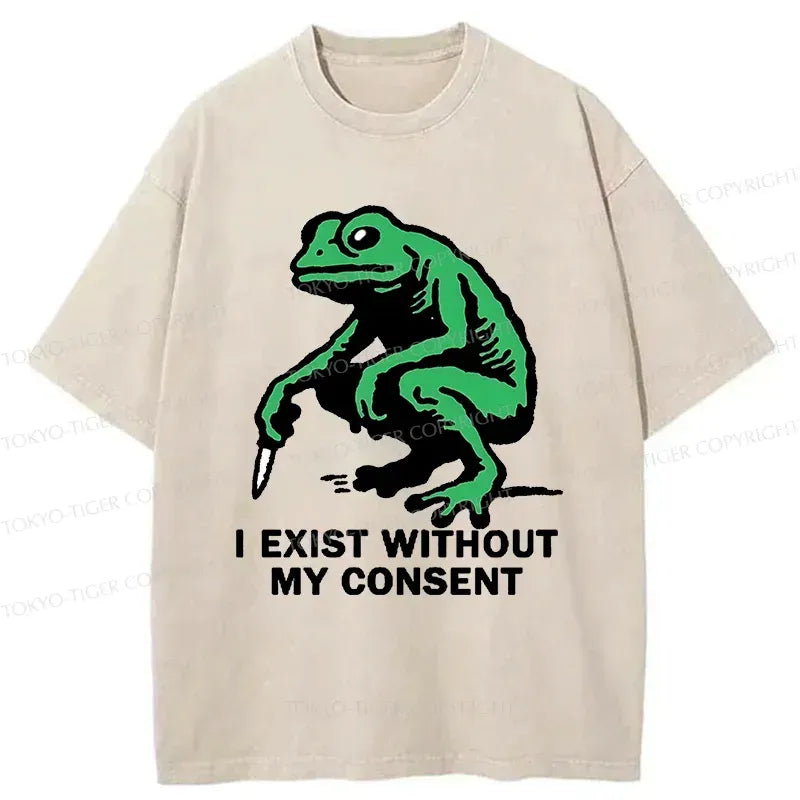 Kyoto-Lion Dangerous Frog Japan Washed T-Shirt