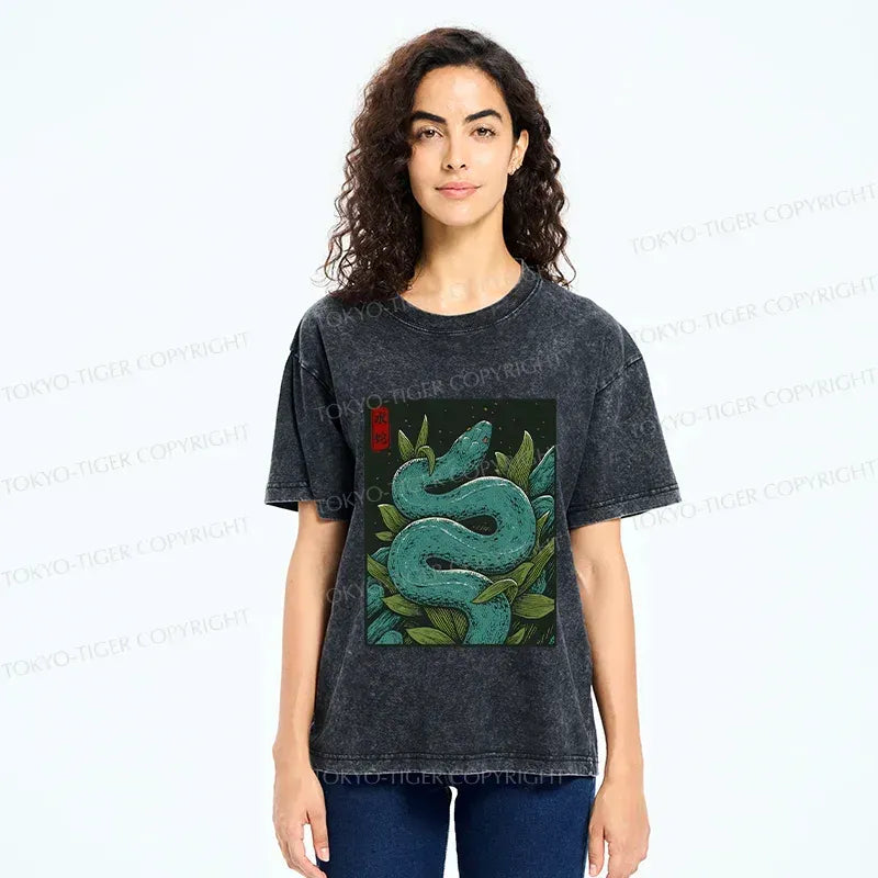Kyoto-Lion Vintage Python Washed T-Shirt