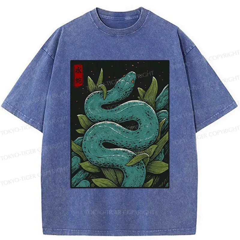 Kyoto-Lion Vintage Python Washed T-Shirt