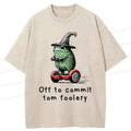 Kyoto-Lion Frog Riding A Balance Scooter Washed T-Shirt