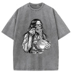 Japanese Vintage Washed T-Shirt for Daily Wear