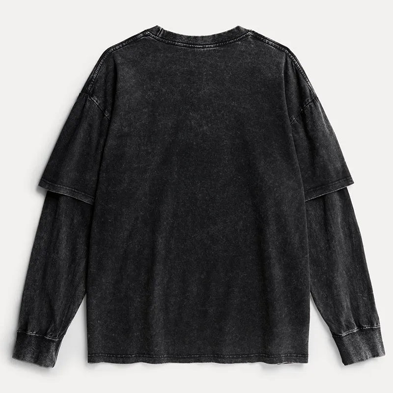 Kyoto-Lion Funny Short Dog Joke Washed Double Layer T-Shirt