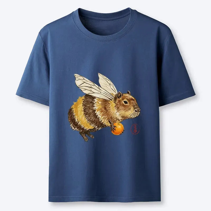 Kyoto-Lion Funny Capybara Bee Meme Art Classic T-Shirt