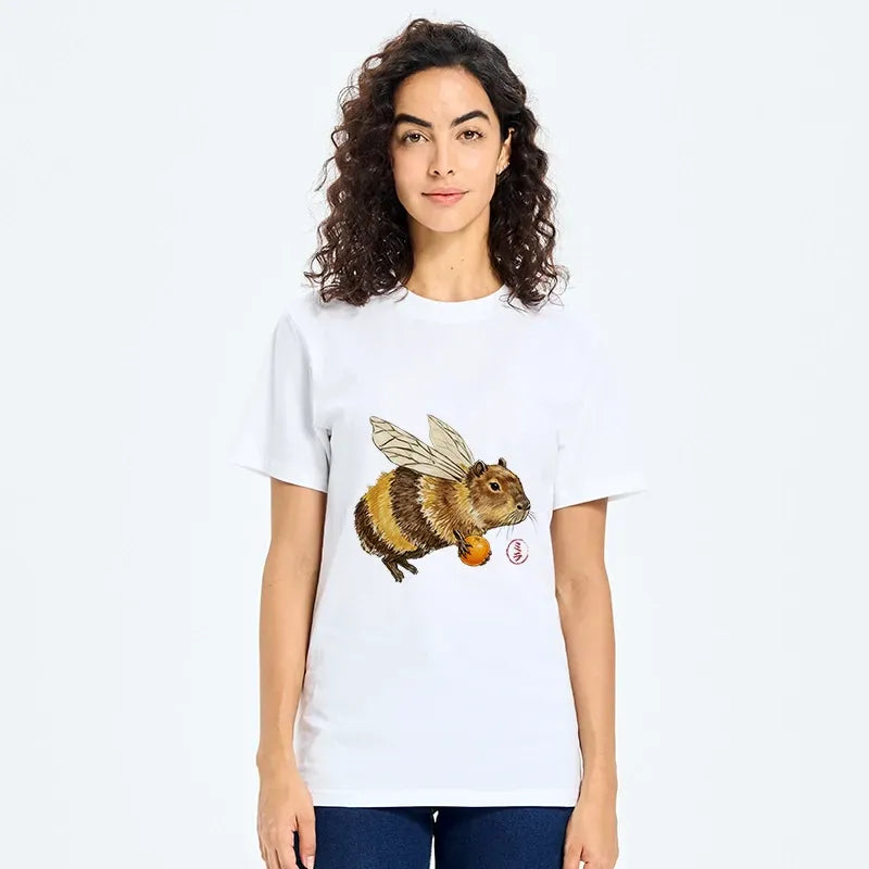 Funny Capybara Bee Meme T-Shirt