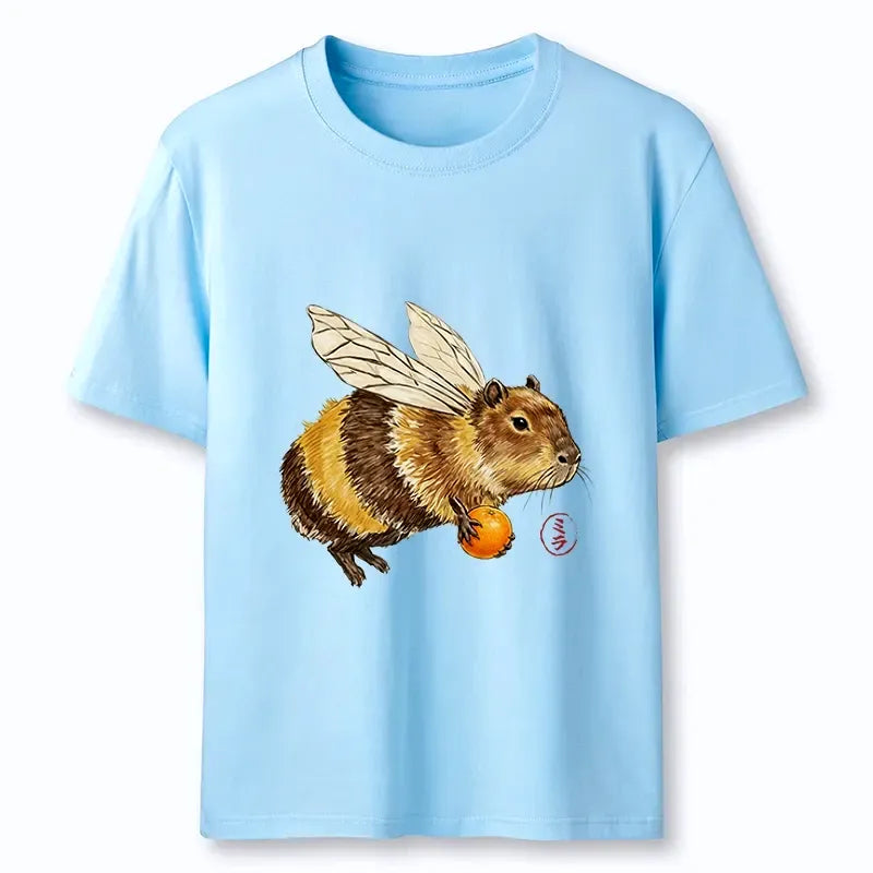 Funny Capybara Bee Meme T-Shirt