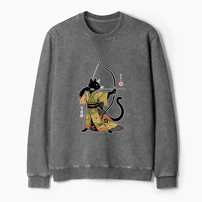 Japanese Cat Archery Sweatshirt for Men