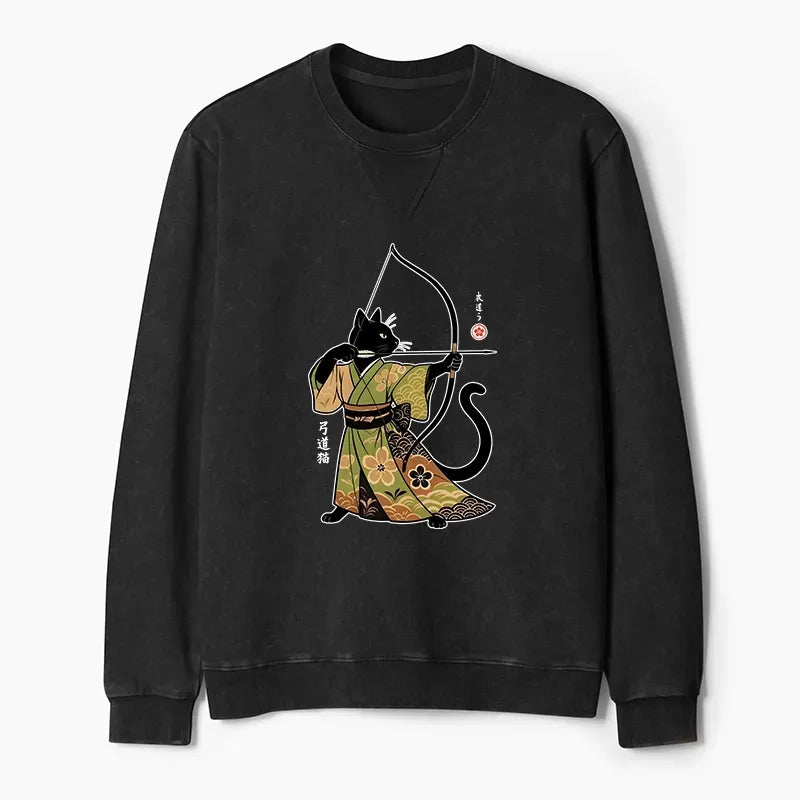 Japanese Cat Archery Sweatshirt for Men