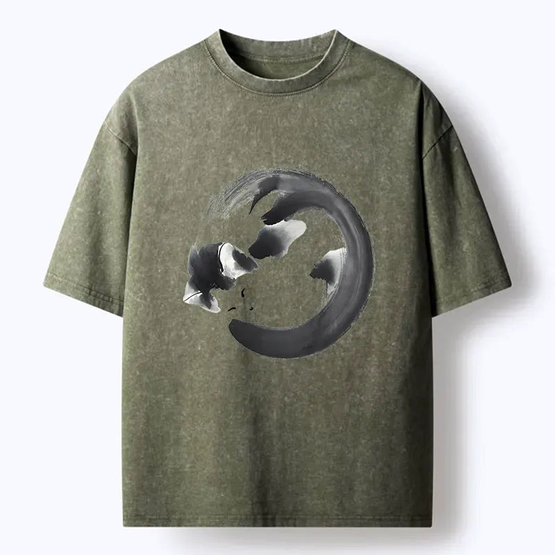 Ukiyo-e Cat T-Shirt for Daily Wear