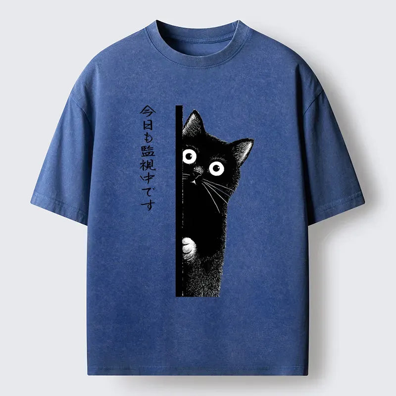 Vintage Ukiyo-e Black Cat Tee