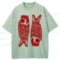 Kyoto-Lion Retro Carp Shirt Gift for Him