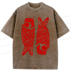 Retro Japanese Carp Streamer T-Shirt