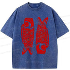 Retro Japanese Carp Streamer T-Shirt