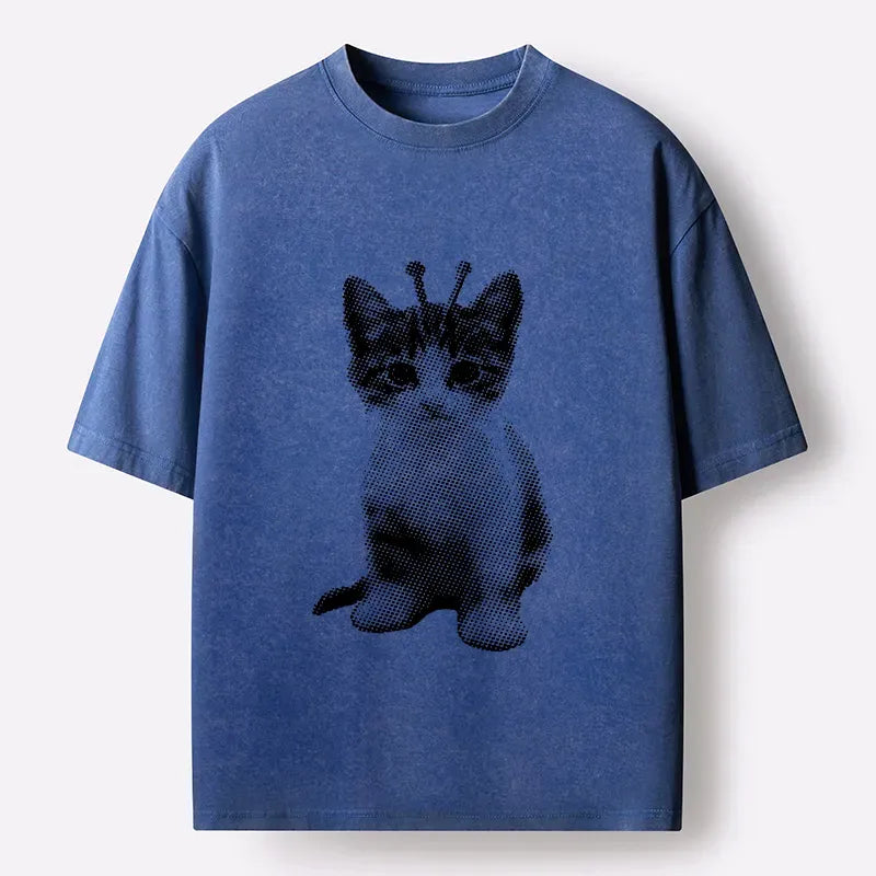 Silly Alien Cat Unisex Cotton Tee for Everyday Wear