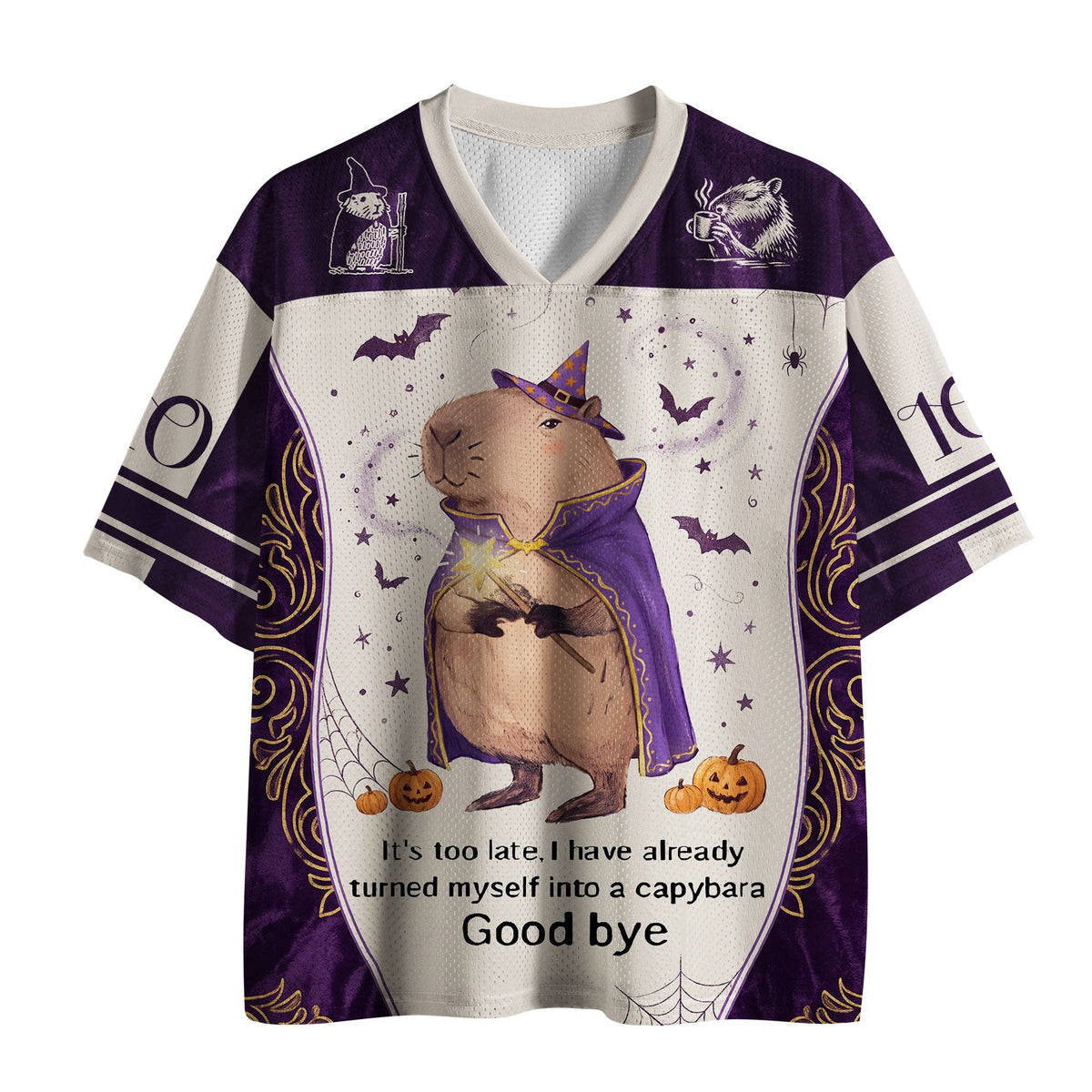 Kyoto-Lion Funny Wizard Capybara Mesh Jersey