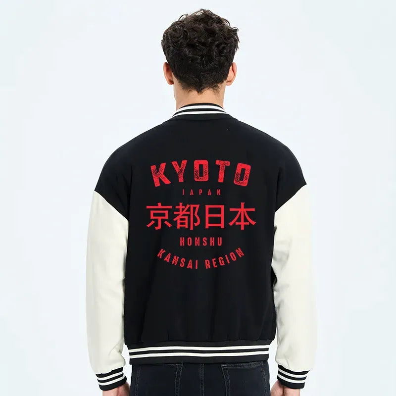 unisex embroidered varsity jacket for streetwear