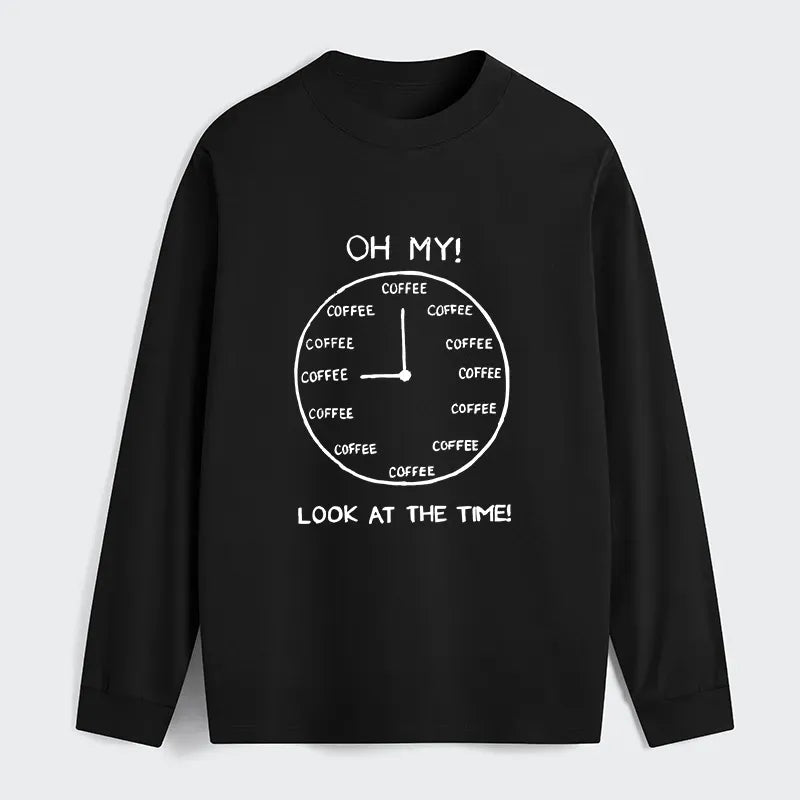 Kyoto-Lion Coffee Time Classic Long Sleeve T-Shirt
