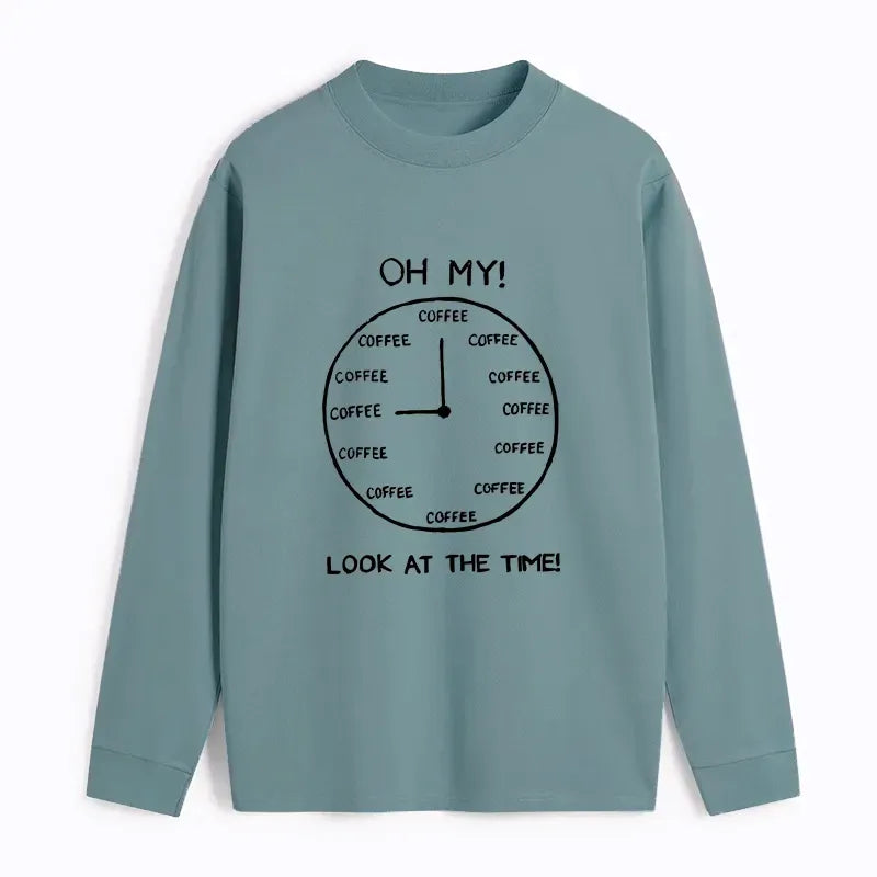 Kyoto-Lion Coffee Time Classic Long Sleeve T-Shirt