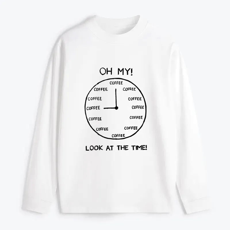 Kyoto-Lion Coffee Time Classic Long Sleeve T-Shirt