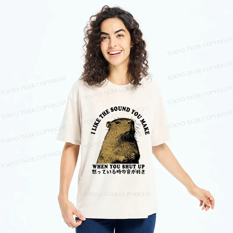 Kyoto-Lion I Like The Sound Of Silence Washed T-Shirt