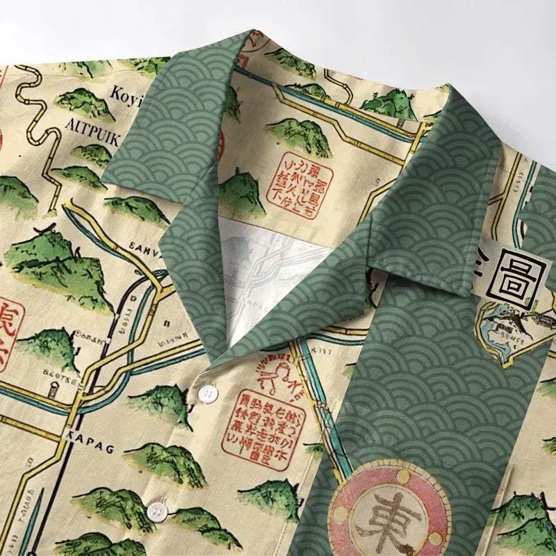 Vintage Ukiyo-e Print Shirt