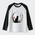 Best seller Japanese vintage cat raglan tee