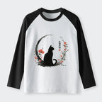 Best seller Japanese vintage cat raglan tee