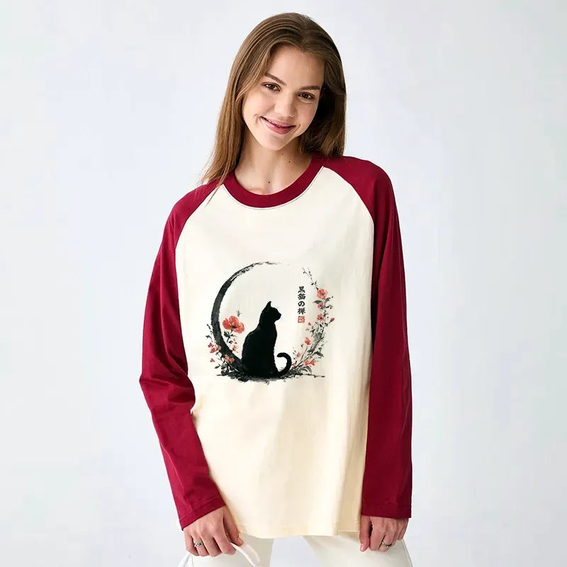 Kyoto lion flowers long sleeve shirt for daily wear