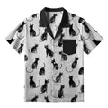 Japanese Black Cat Shirt for Summer