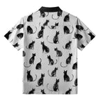 Japanese Black Cat Shirt for Summer