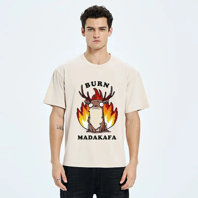 Kyoto-Lion I¡¯m Fine. Just a Little on Fire Washed T-Shirt