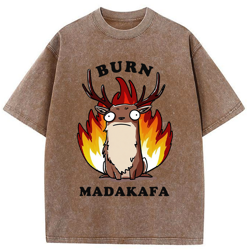 Kyoto-Lion I¡¯m Fine. Just a Little on Fire Washed T-Shirt