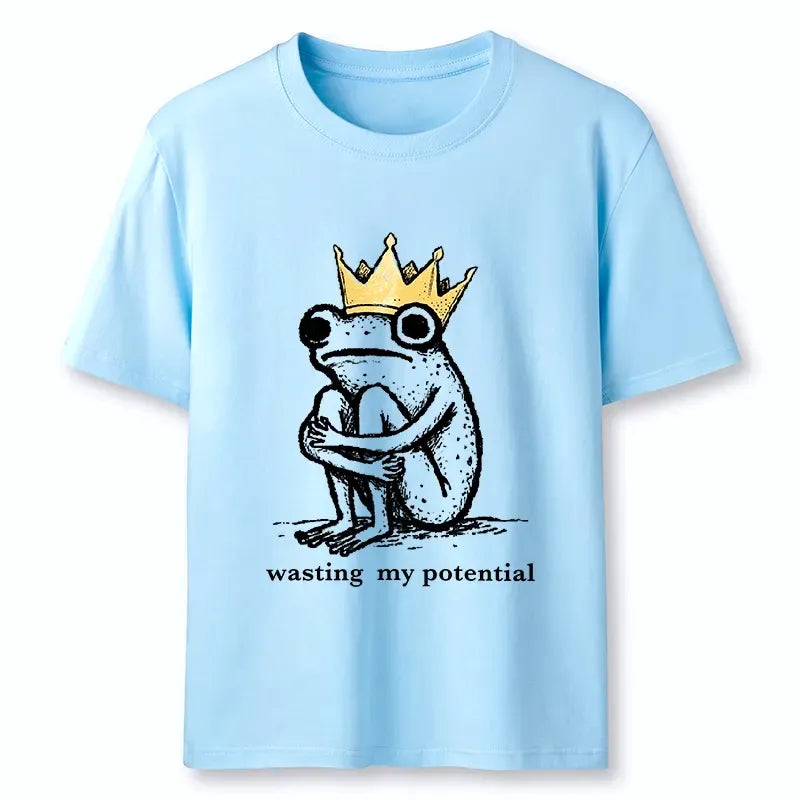Kyoto-Lion Crown Frog Wasted Potential Meme Classic T-Shirt
