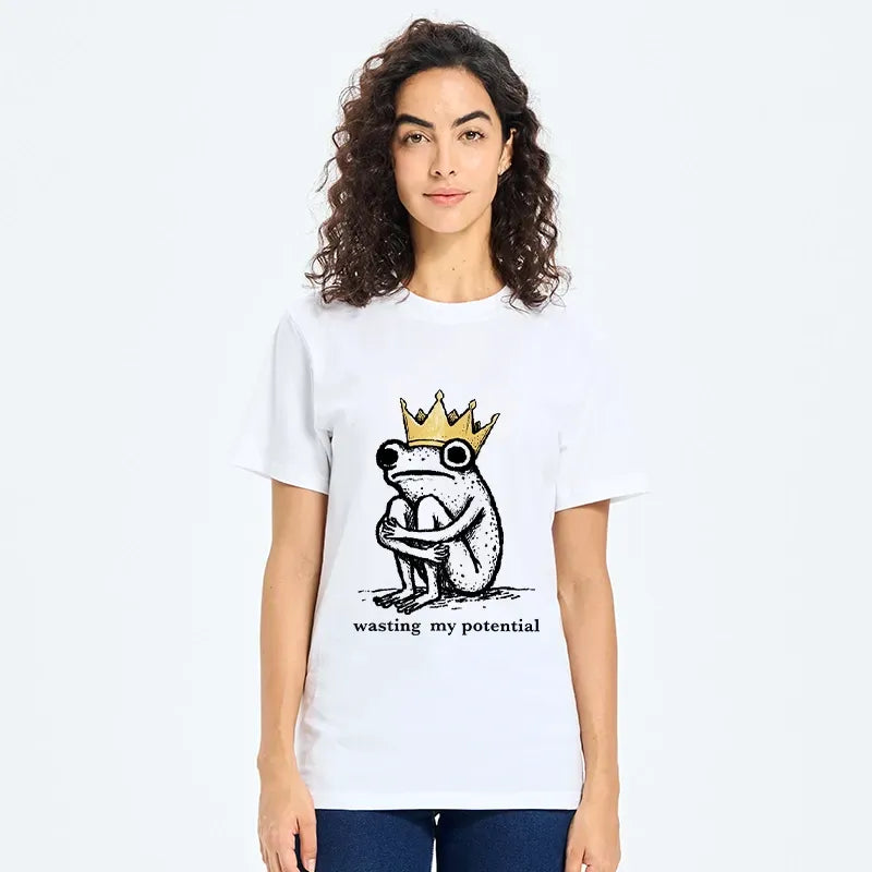 Kyoto-Lion Crown Frog Wasted Potential Meme Classic T-Shirt
