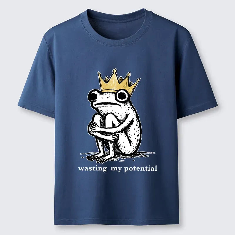 Kyoto-Lion Crown Frog Wasted Potential Meme Classic T-Shirt