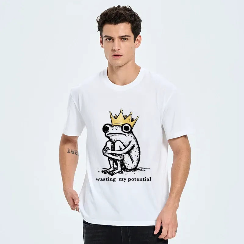 Kyoto-Lion Crown Frog Wasted Potential Meme Classic T-Shirt
