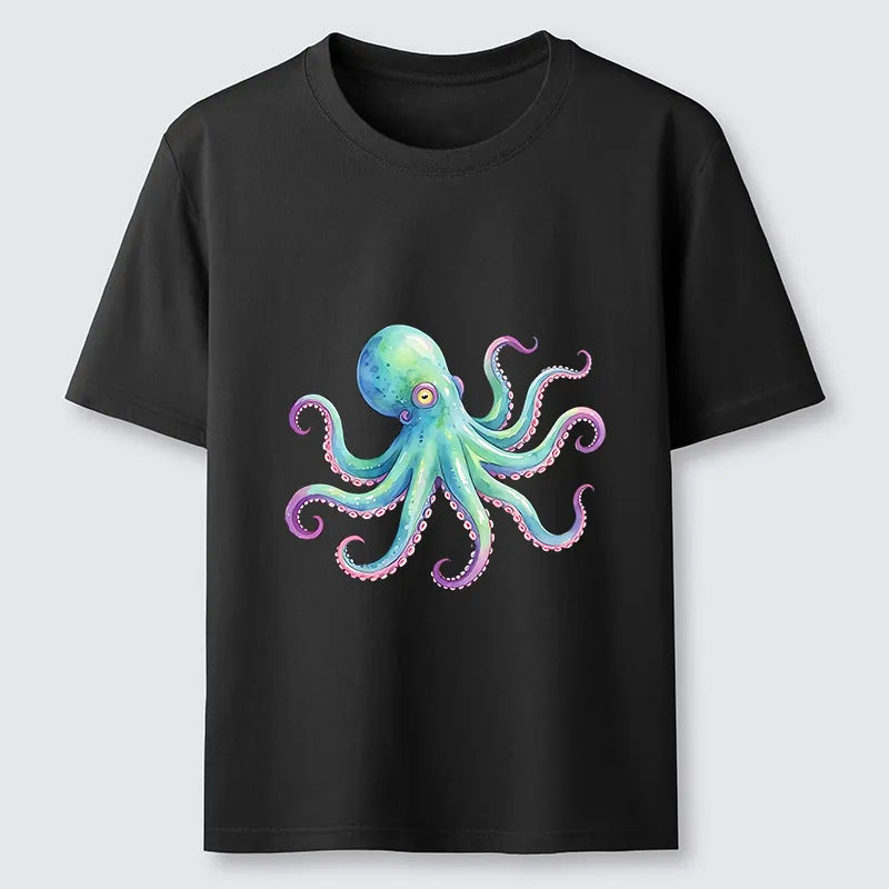 Kyoto-Lion Watercolor Octopus Classic T-Shirt