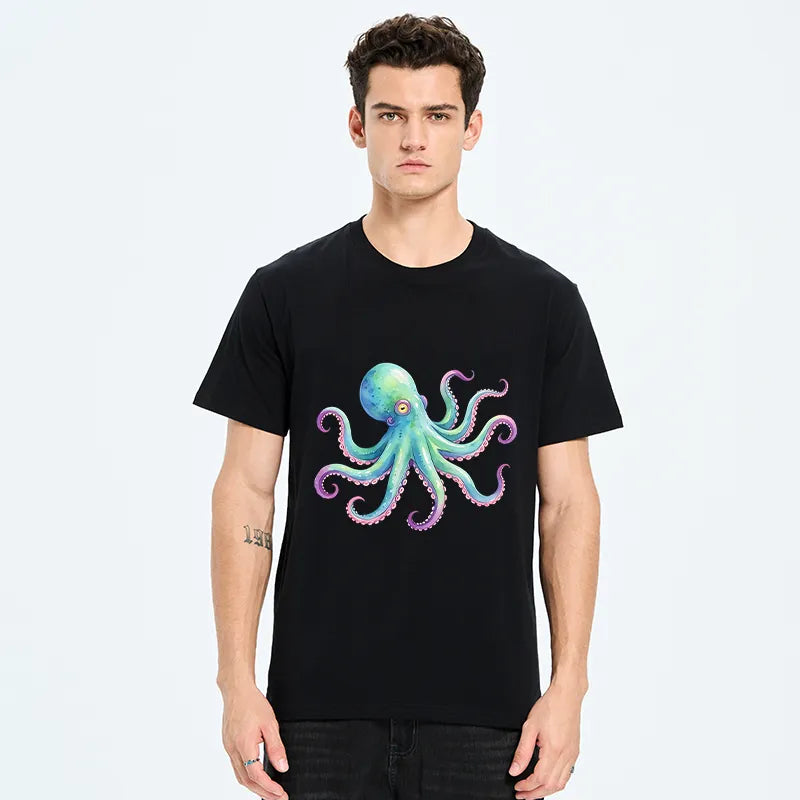 Kyoto-Lion Watercolor Octopus Classic T-Shirt