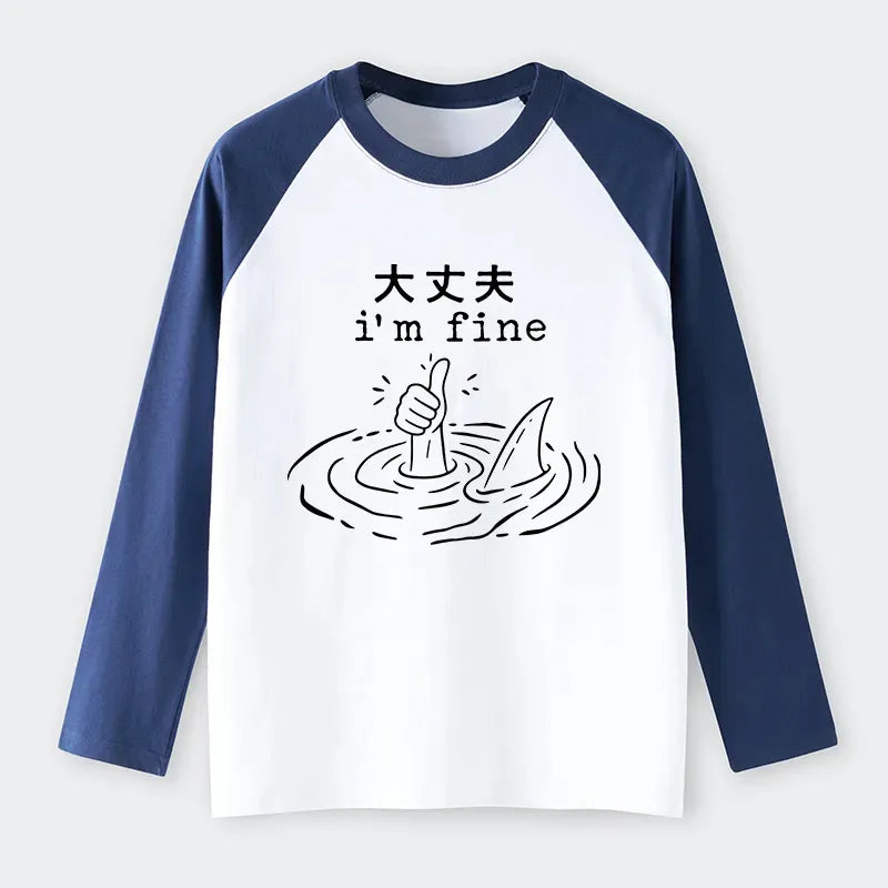 Kyoto-Lion People In Danger Raglan Long Sleeve T-shirt