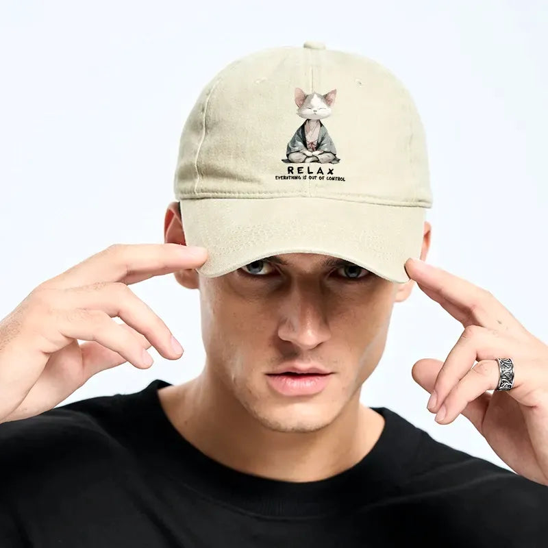 relaxing zen cat cap trendy gift