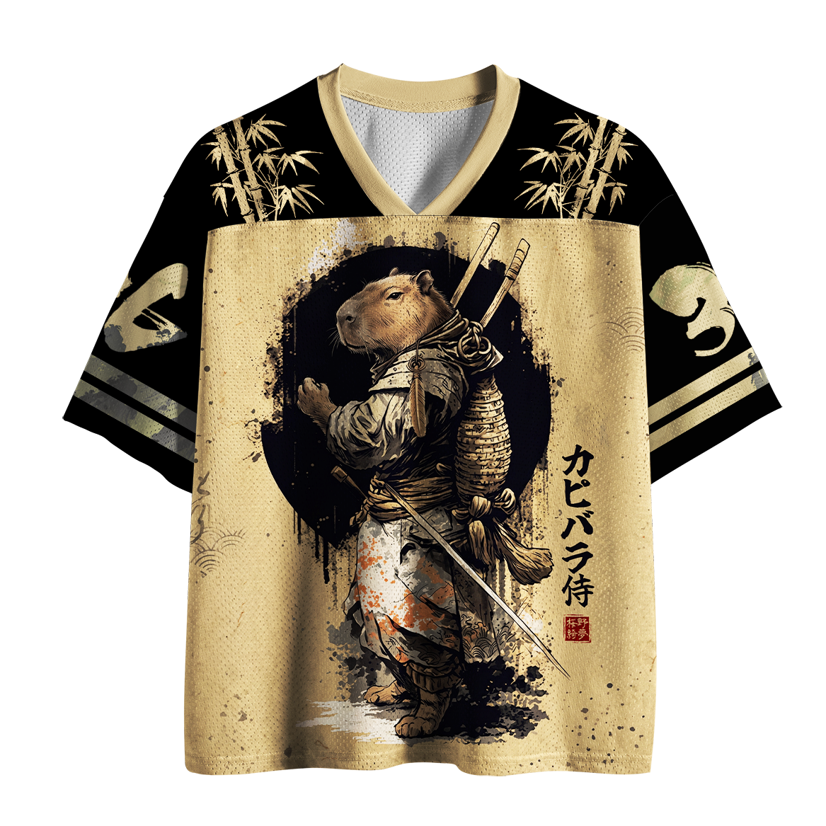 Samurai Capybara Mesh Jersey for Daily Wear