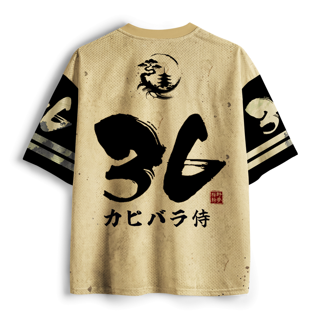 Samurai Capybara Mesh Jersey for Daily Wear