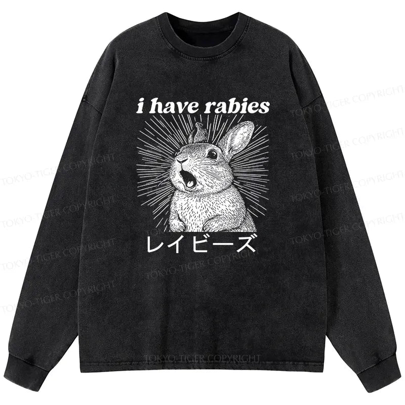 funny rabbit japanese long sleeve t-shirt