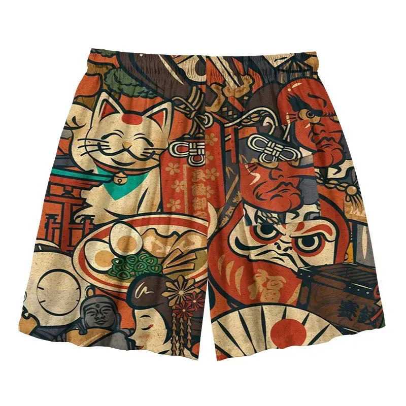 Japanese Traditional Aloha Swim Trunks