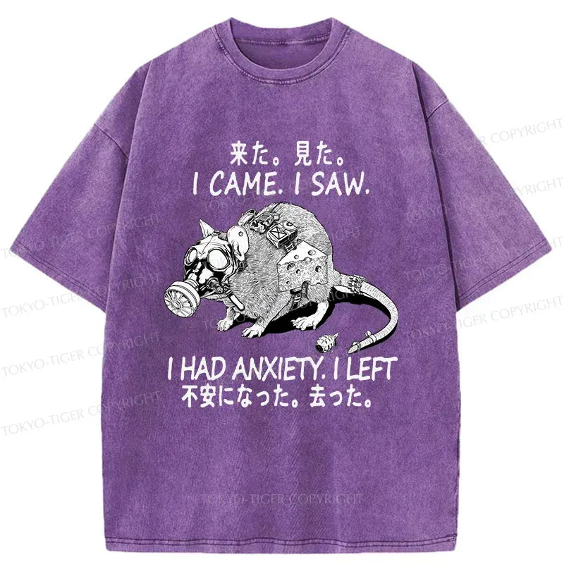 kyoto lion anxious mouse washed t-shirt