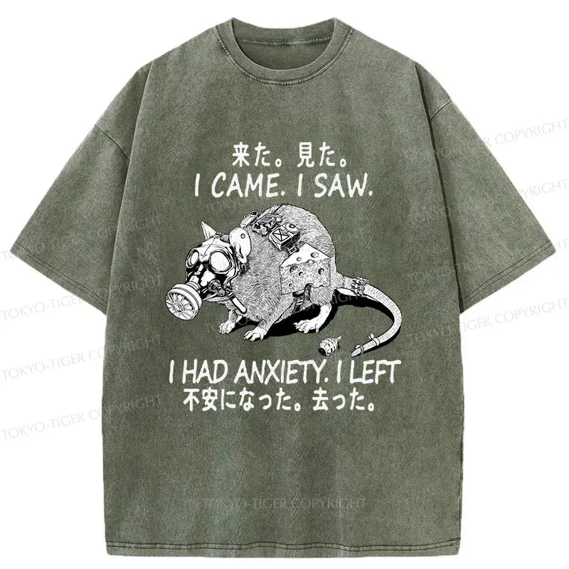 Kyoto-Lion Anxious Mouse Washed T-Shirt